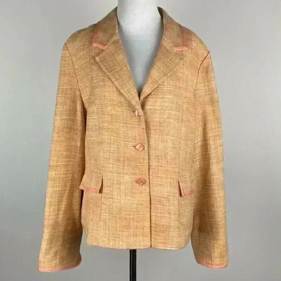 Pendleton blazer sz 16 woven 100% silk lightweight - Picture 1 of 9